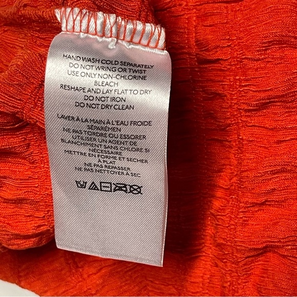 Urban Outfitters Festival Bubble Textured Flare Pants Red Size Small Stretch - Picture 7 of 8